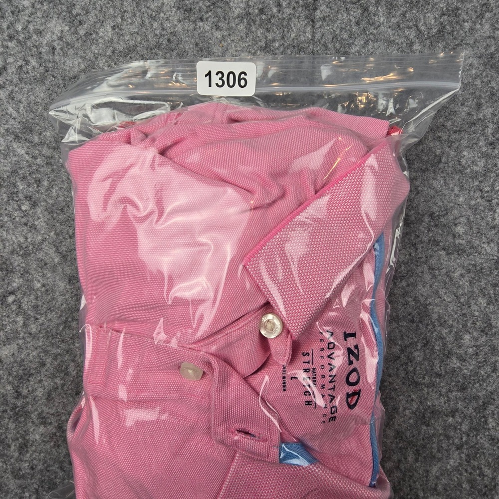 Lot of 3 IZOD Advantage Performance Natural Stretch Polo Shirts Mens Large Pink - Picture 12 of 12